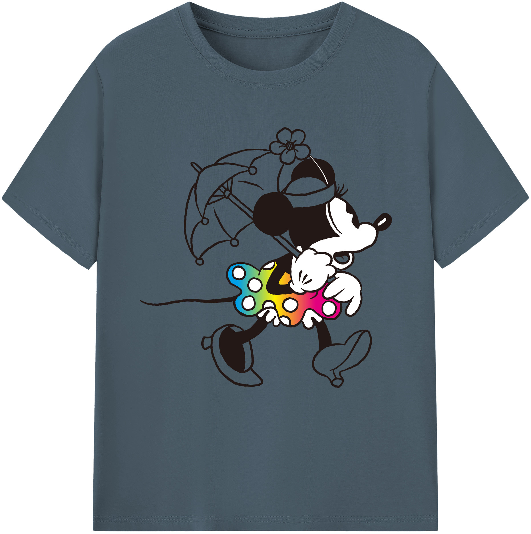 （画像用） ミッキーマウス Mickey Mouse 綿100％半袖Tシャツ（フロントプリント）
